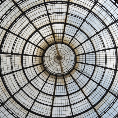 Milano 'daki Galleria Vittorio Emanuele' nin tavanının bir parçası.