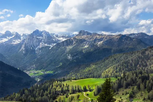 stock image beautiful Passo Gardena in the Dolomites of Italy