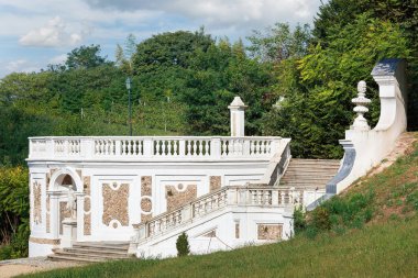 İtalya 'da ortaçağ Villa della Regina' sının güzel mimarisi