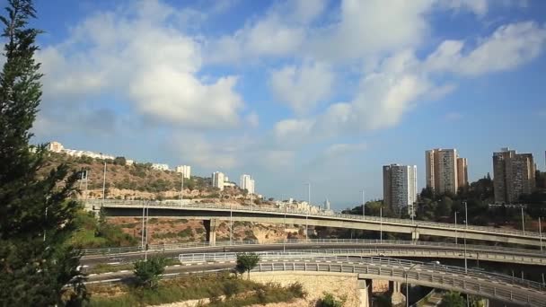 Bela Vista Pontes Haifa Dia Julgamento — Vídeo de Stock