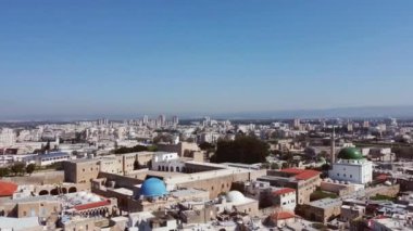 İsrail 'in Akdeniz kıyısındaki Acre (Acco) kentinin hava görüntüsü