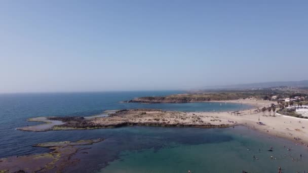 イスラエルの美しい海岸線の航空映像 — ストック動画