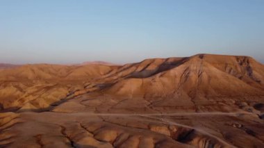 İsrail 'in Negev çölündeki bir Nahal Og insansız hava aracının hava fotoğrafçılığı.