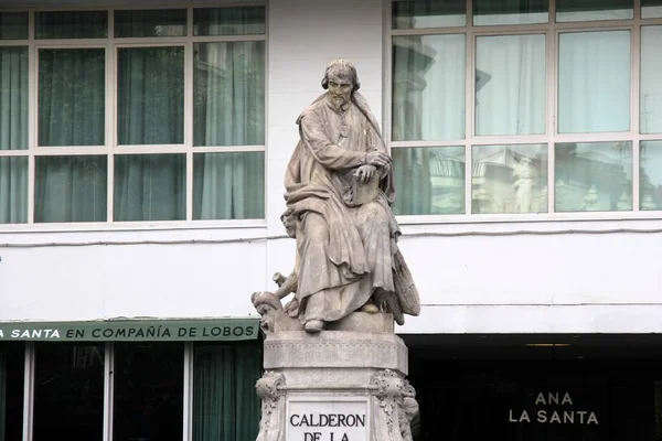 Madrid Spanien Juni 2022 Statue Von Pedro Calderon Barca Berühmter — Stockfoto