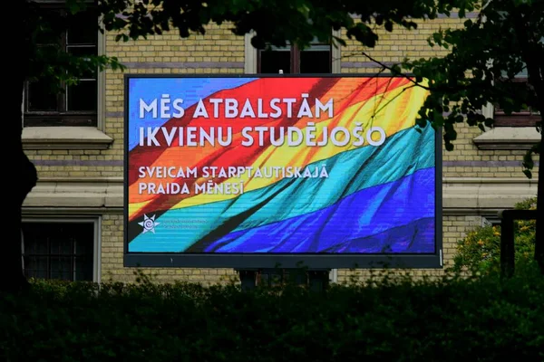 Ryga Łotwa Czerwca 2023 Ryga Pride 2023 Marca Wszyscy Jesteśmy — Zdjęcie stockowe