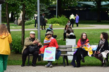 Riga, Letonya - Haziran 03, 2023: Riga Pride 2023 Mart 