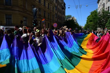 Riga, Letonya - Haziran 03, 2023: Riga Pride 2023 Mart 