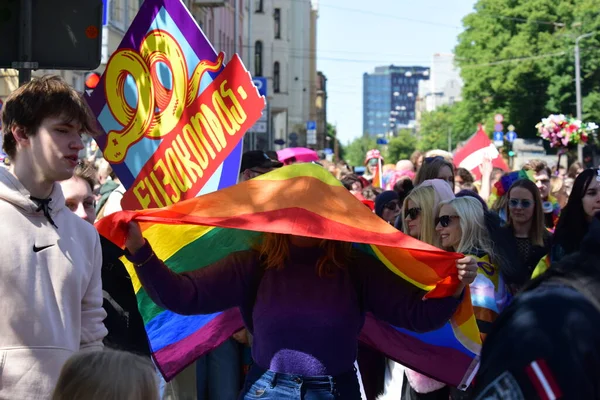 Riga Letonia Junio 2023 Riga Pride 2023 Marzo Todos Somos — Foto de Stock