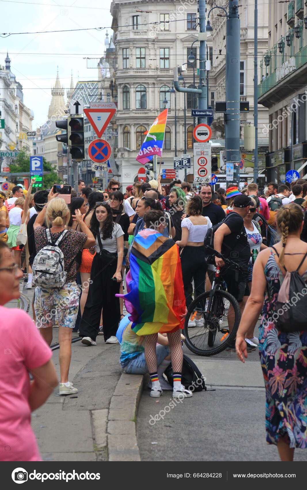 Vienna Austria June 2023 Vienna Pride Parade Pride 2023 Parade Stock