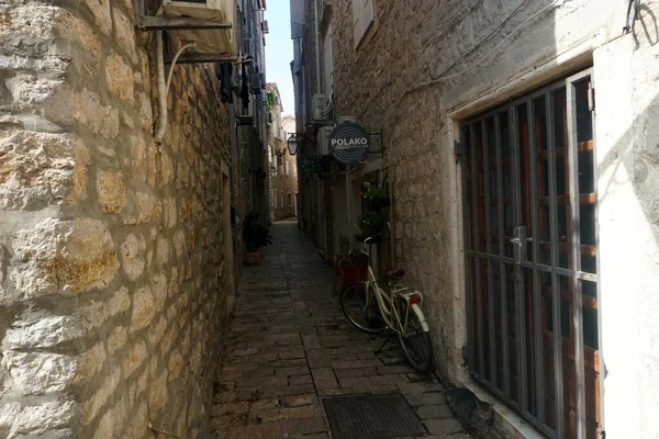 Μπούντβα Μαυροβούνιο Ιουνίου 2023 Παλιοί Δρόμοι Σπίτια Και Θέα Μπούντβα — Φωτογραφία Αρχείου