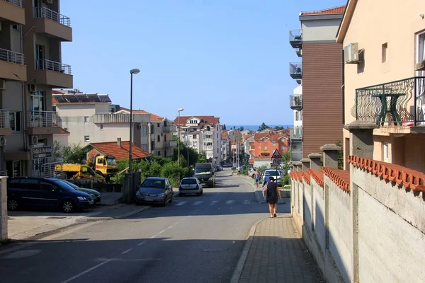 Budva Montenegro Junio 2023 Calles Casas Vistas Budva Durante Verano —  Fotos de Stock
