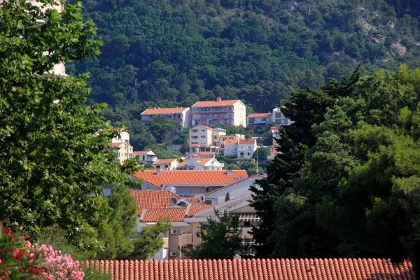 Μπούντβα Μαυροβούνιο Ιουνίου 2023 Δρόμοι Σπίτια Και Θέα Μπούντβα Κατά — Φωτογραφία Αρχείου