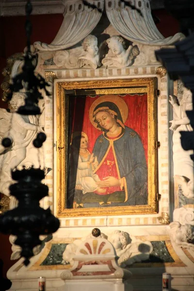 Perast Czarnogóra Czerwca 2023 Kościół Matki Bożej Kamiennej Wyspie Świętego — Zdjęcie stockowe