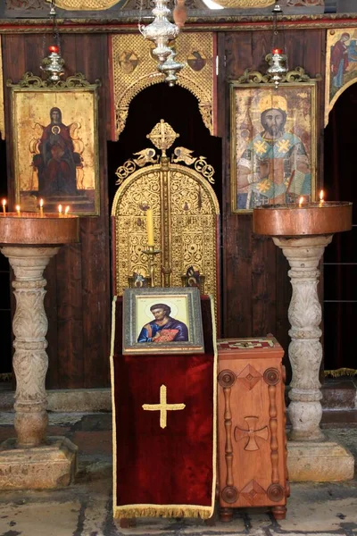 Kotor Černá Hora Června 2023 Interiér Ikony Exteriér Kotorského Kostela — Stock fotografie