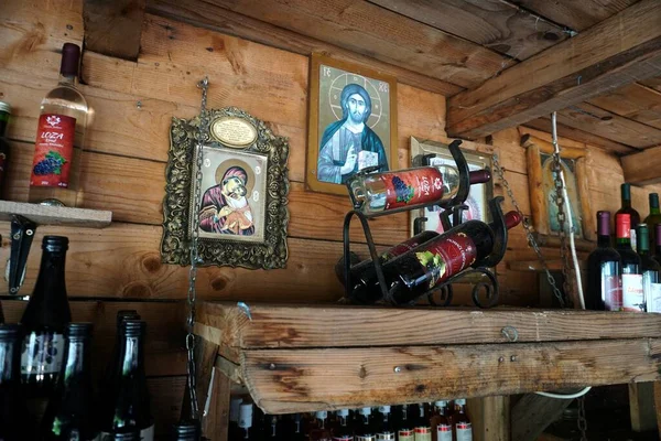 Zabljak Montenegro Juni 2023 Traditionele Montenegro Zelfgemaakte Rakija Wijn Markten — Stockfoto