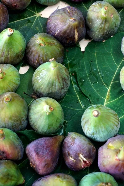 Fresh figs in Green Food Market in Budva. Food from Montenegro