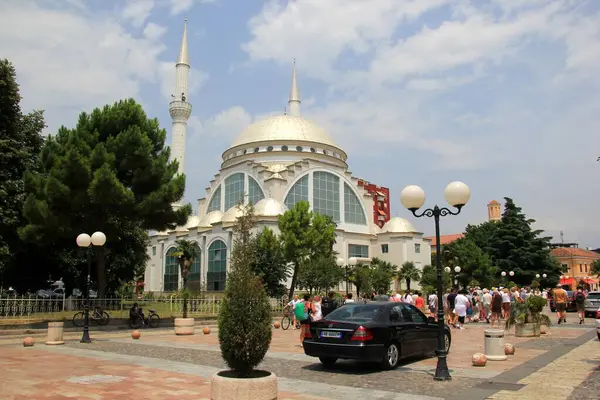 Shkoder Albánie Června 2023 Xhamia Madhe Mešita Ebu Beker Shkoderu — Stock fotografie