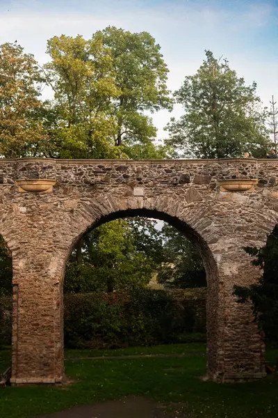 stock image A bridge arc near the Czoch Castle in Poland.