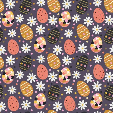 Yumurtalar ve Papatyalar Kusursuz Arkaplan