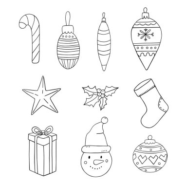 Oyuncaklarla hazırlanmış Noel karalaması