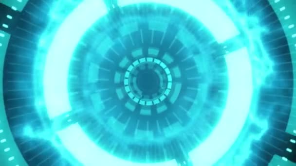 Анімація Великого Вибуху Кругообігу Абстрактний Цифровий Портал Мікросхеми Елементи Кіберконцепція — стокове відео