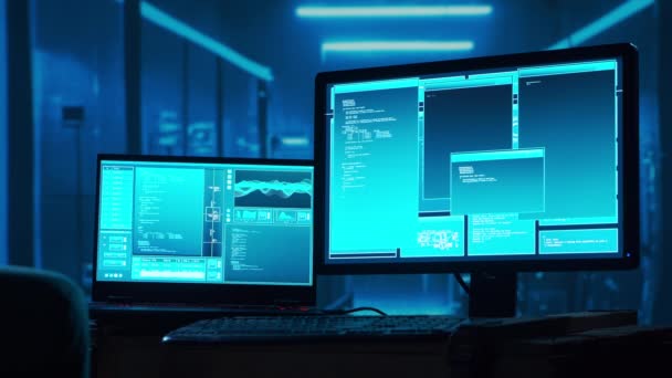 후디의 컴퓨터해 얼굴을 바이러스 소프트웨어 사이버 — 비디오