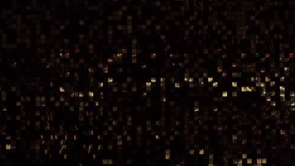 Абстрактний Золотий Фон Диско Рухоме Світло Відображення Відблиски Концепція Музики — стокове відео