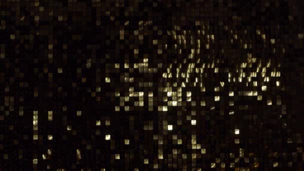 Fond Disco Doré Abstrait Lumière Mobile Reflets Éblouissement Concept Musique — Video