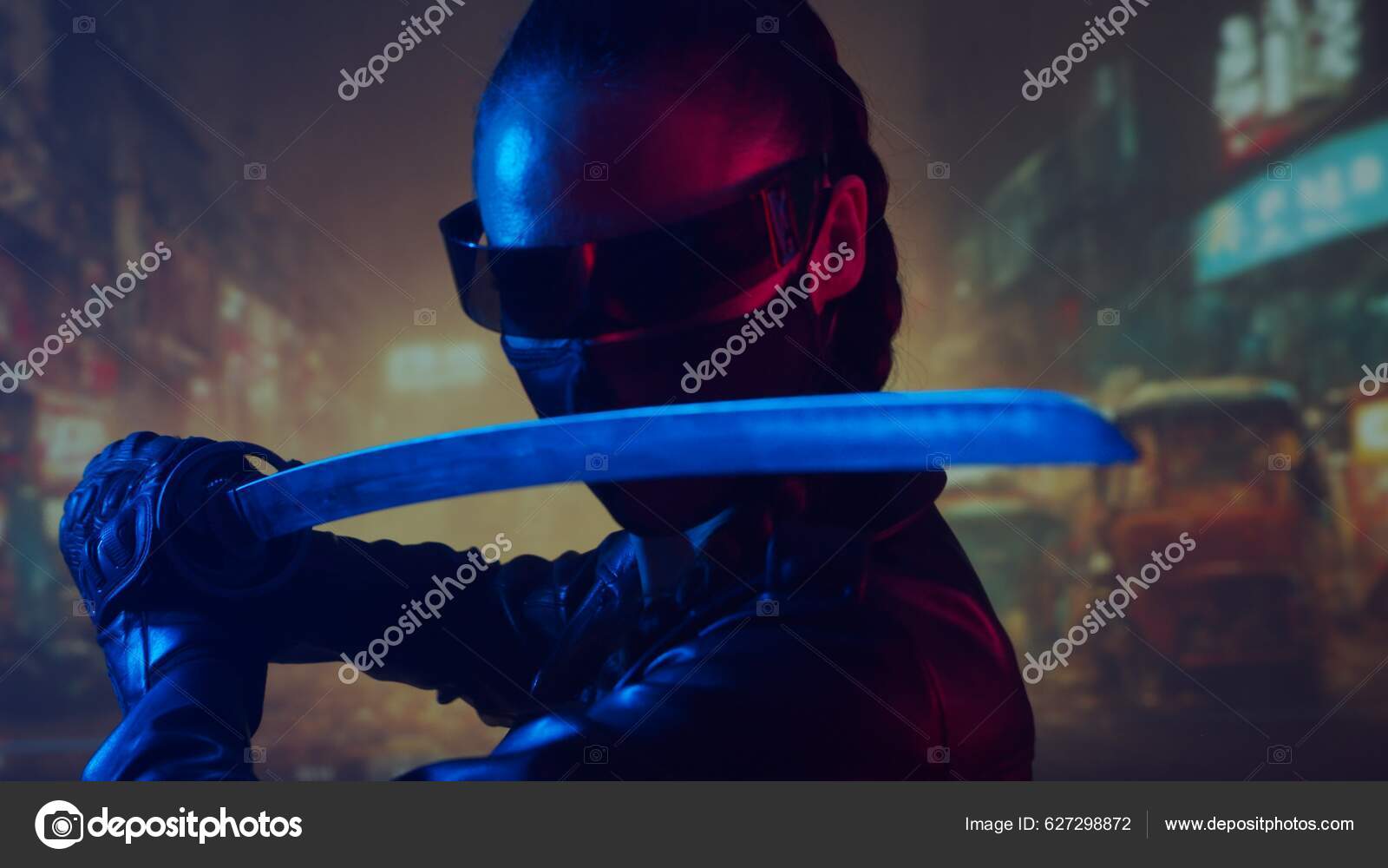 Fundo muito fofo de mulher ninja