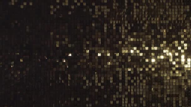 Αφηρημένη Χρυσή Ντίσκο Φόντο Κινούμενο Φως Αντανακλάσεις Και Λάμψη Έννοια — Αρχείο Βίντεο