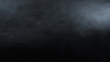 Smoke over black background. Fog or steam abstract dark texture pattern. Black background.