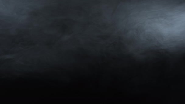 Smoke Black Background Fog Steam Abstract Dark Texture Pattern Black — Video