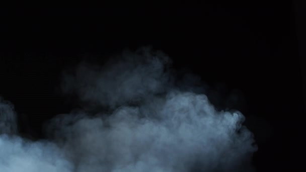 Καπνός Πάνω Από Μαύρο Φόντο Ομίχλη Ατμό Αφηρημένη Σκοτεινή Υφή — Αρχείο Βίντεο