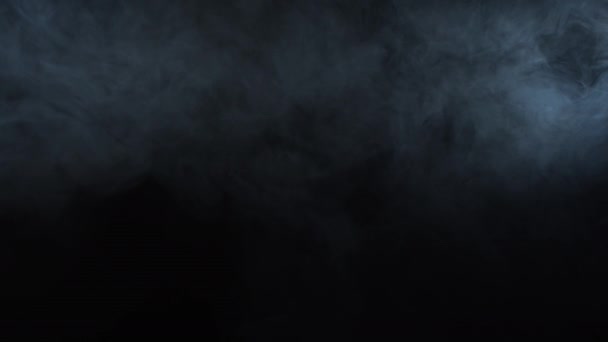 Smoke Black Background Fog Steam Abstract Dark Texture Pattern Black — Stok video