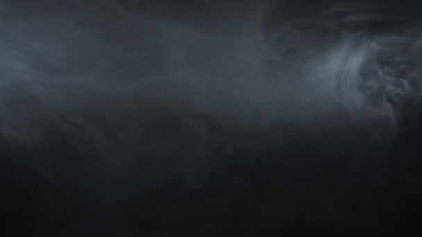 黒い背景に煙 霧や蒸気抽象暗いテクスチャパターン 黒の背景 — ストック動画