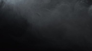 Smoke over black background. Fog or steam abstract dark texture pattern. Black background.