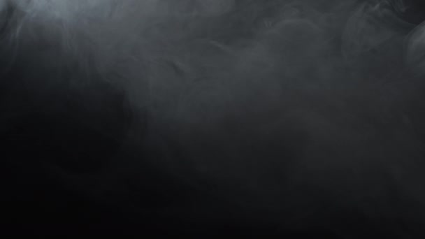 Smoke Black Background Fog Steam Abstract Dark Texture Pattern Black — Stock videók