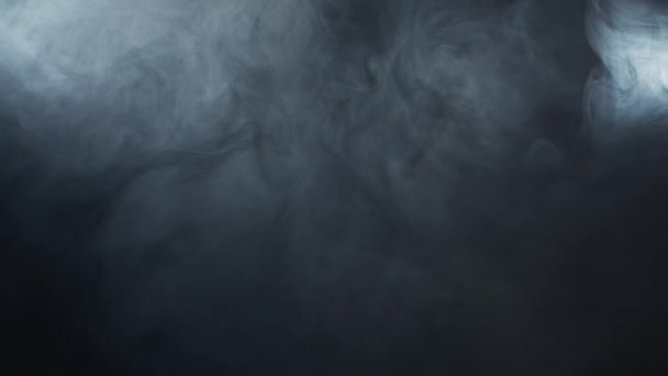 Smoke Black Background Fog Steam Abstract Dark Texture Pattern Black — Vídeo de Stock