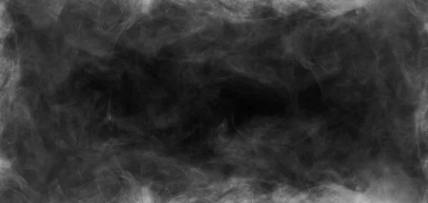 Abstracte Rooktextuur Zwarte Achtergrond Mist Duisternis — Stockfoto