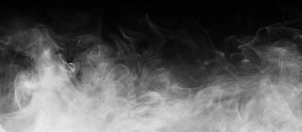 Streszczenie Tekstury Dymu Czarnym Tle Mgła Ciemności — Zdjęcie stockowe
