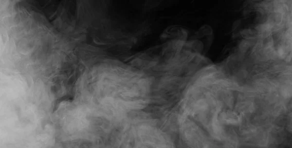 Absztrakt Füst Textúra Fekete Háttér Felett Köd Sötétben — Stock Fotó