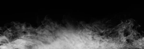 Дым Над Черным Фоном Абстрактная Текстура Пара Тумана — стоковое фото