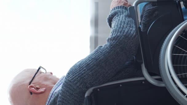 Velhote Paciente Idoso Lar Idosos Conceito Assistência Reabilitação Cuidados Saúde — Vídeo de Stock