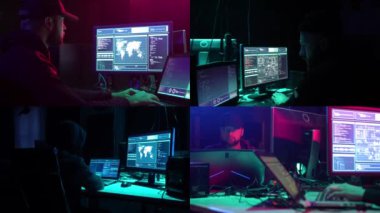 Hacker 'lar parlayan ekranların arasında çalışır. Siber tehditlerle hızlı kodlama ve dijital güvenliği korumakla uğraşıyorlar. Şifreleme ve ağ korumadaki uzmanlıkları modern dünyanın dinamik dünyasını vurguluyor.