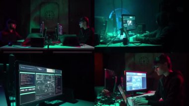 Hacker 'lar parlayan ekranların arasında çalışır. Siber tehditlerle hızlı kodlama ve dijital güvenliği korumakla uğraşıyorlar. Şifreleme ve ağ korumadaki uzmanlıkları modern dünyanın dinamik dünyasını vurguluyor.