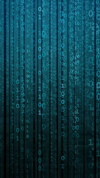 İkili kod ile dijital arka plan. Bilgisayar korsanları, darknet, sanal gerçeklik ve bilim kurgu kavramı.