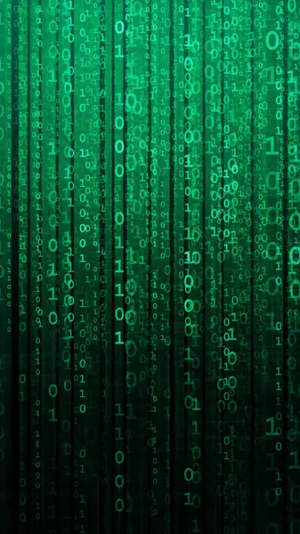 İkili kod ile dijital arka plan. Bilgisayar korsanları, darknet, sanal gerçeklik ve bilim kurgu kavramı.
