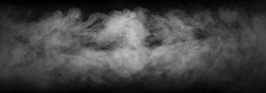Siyah arka plan üzerinde soyut duman dokusu. Karanlıkta sis..