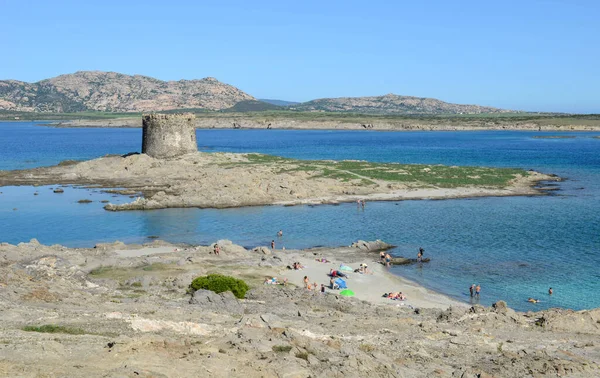 Blick Auf Den Strand Von Pelosa Bei Stintino Auf Sardinien — Stockfoto