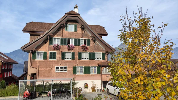 Vidéki Ház Beckenried Svájci Alpokban — Stock Fotó